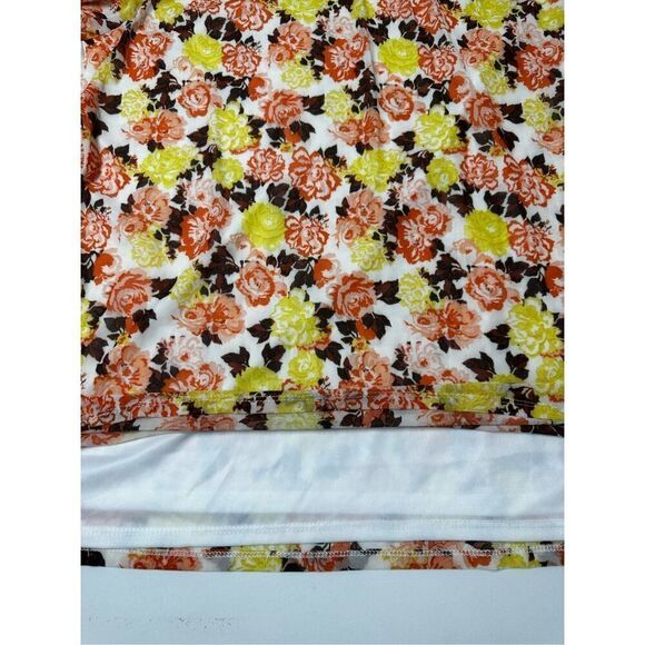 So It Is NWT Bohemian Turtleneck Romantic Floral Print White Yellow Top Size 2X - Picture 7 of 12